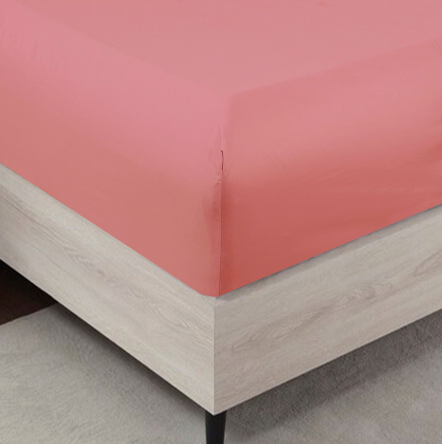 Plain Coral Complete Sheet Set