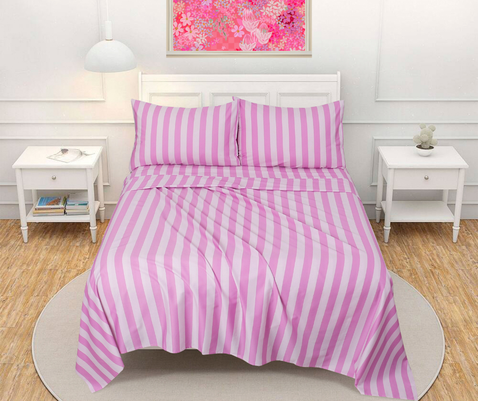 Showgirl Stripe Complete Sheet Set by Alex Mason