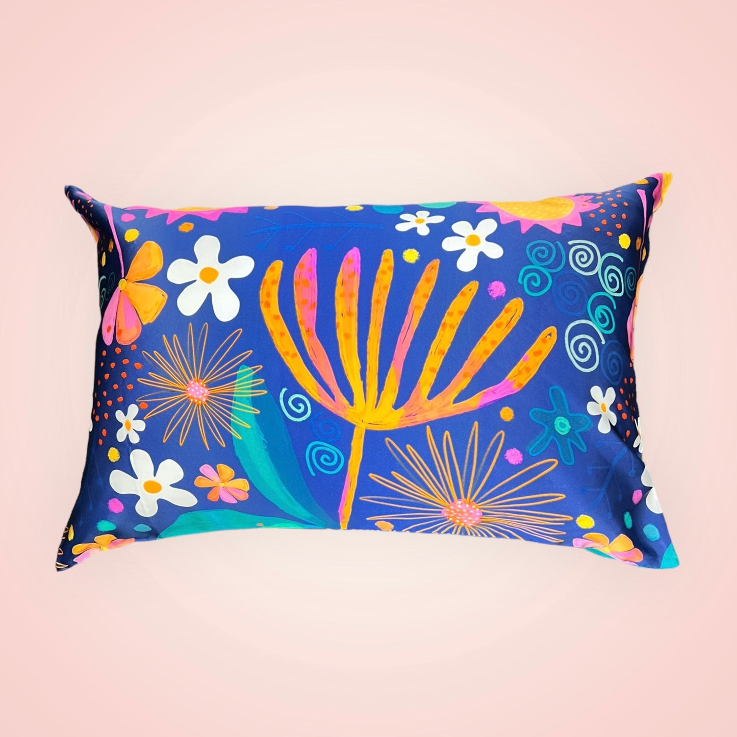 Field of Dreams Silk Pillowcase by Deb McNaughton
