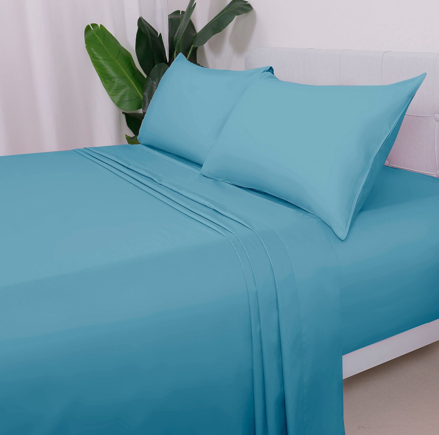 Plain Aqua Complete Sheet Set