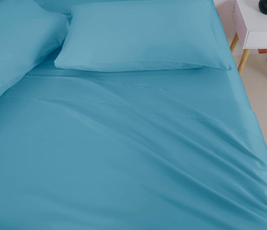 Plain Aqua Complete Sheet Set