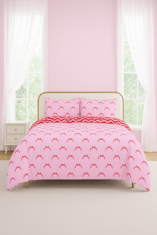 Oh My Bow Quilt Cover Set by Whimsy Kaleidoscope