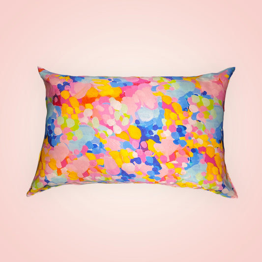 Beach Blossoms Silk Pillowcase by Maggi McDonald