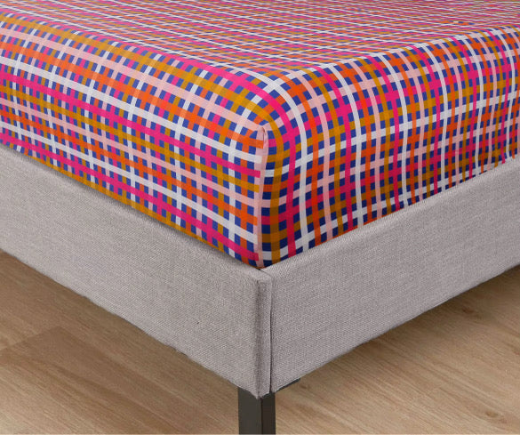 Sunrise Check Complete Sheet Set by Banana Pop Designs