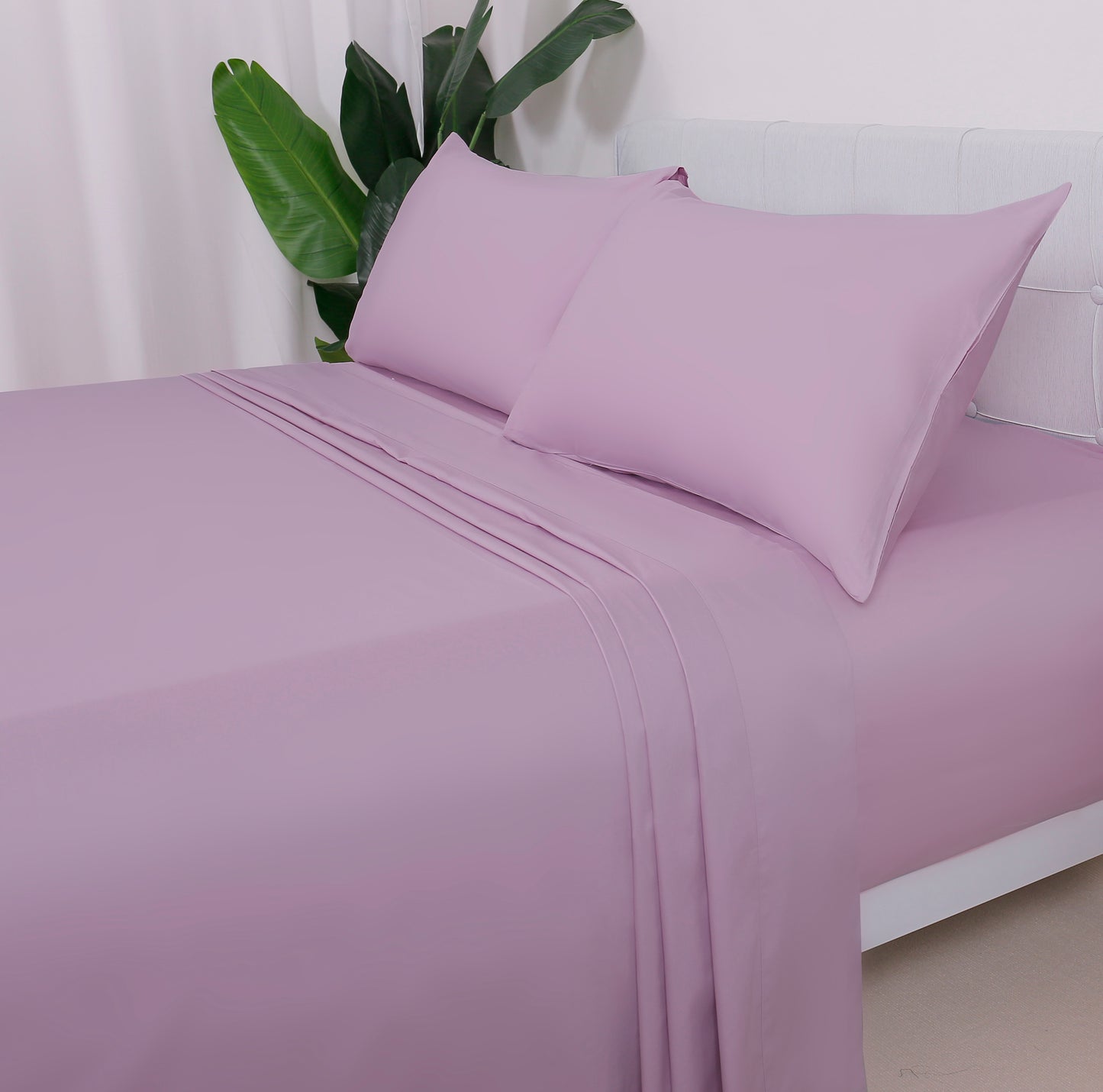 Plain Pale Mauve Complete Sheet Set