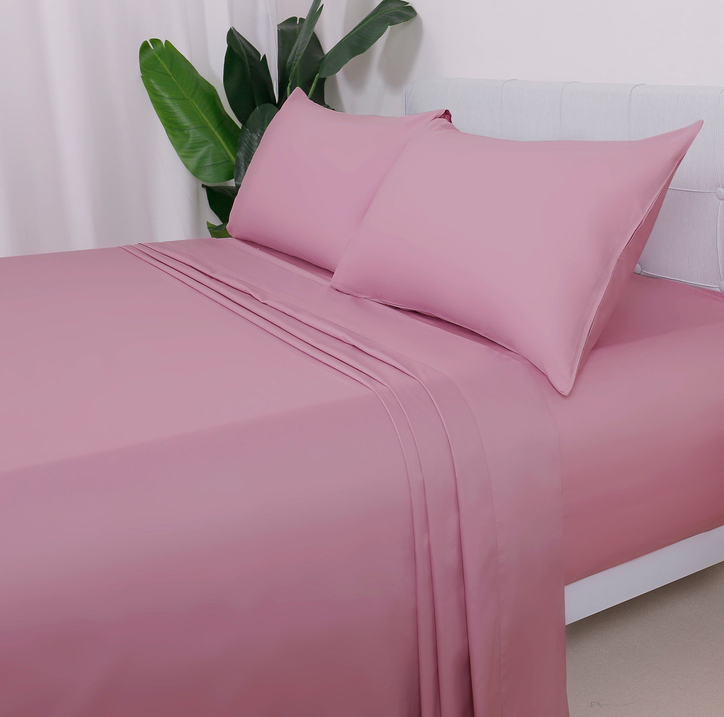 Plain Pink Complete Sheet Set
